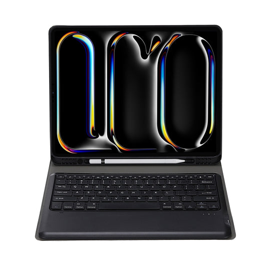 For iPad Pro 13 2024 A13B Detachable Ultra-Thin Bluetooth Keyboard Leather Tablet Case with Pen Slot(Black) by buy2fix