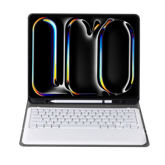 For iPad Pro 13 2024 A13B Detachable Ultra-Thin Bluetooth Keyboard Leather Tablet Case with Pen Slot(Gold) by buy2fix