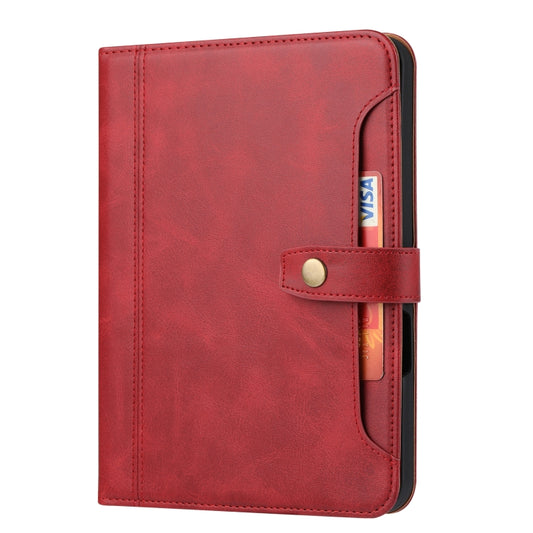 For iPad mini 2024 Calf Texture Double Fold Clasp Horizontal Flip Leather Smart Tablet Case(Red) - iPad mini 2024 Cases by buy2fix | Online Shopping UK | buy2fix