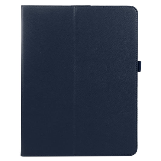 For iPad Air 11 2025 / 2024 Litchi Texture Solid Color Leather Tablet Case(Dark Blue) by buy2fix