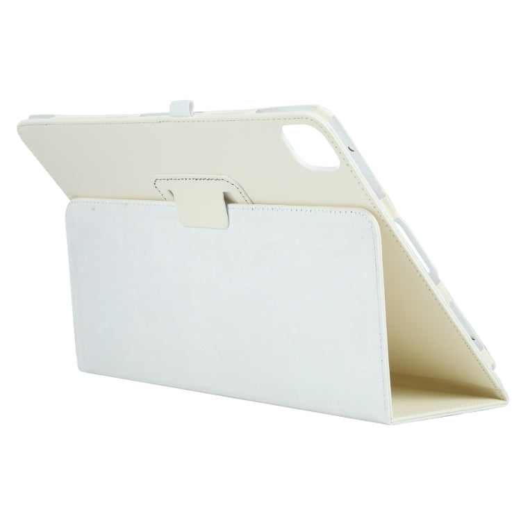 For iPad Pro 11 2025 / 2024 Litchi Texture Solid Color Leather Tablet Case(White) by buy2fix