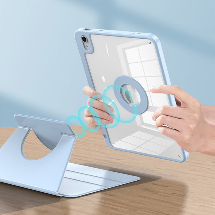 For iPad Pro 13 2025 / 2024 2 in 1 Acrylic Split Rotating Leather Tablet Case(Ice Blue) by buy2fix