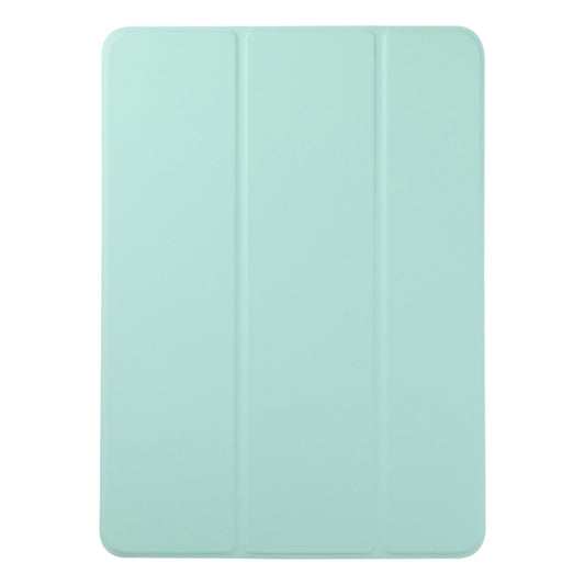 For iPad Pro 13 2025 / 2024 Double-sided Clip Non-buckle Magnetic PU Smart Tablet Case(Light Green) by buy2fix