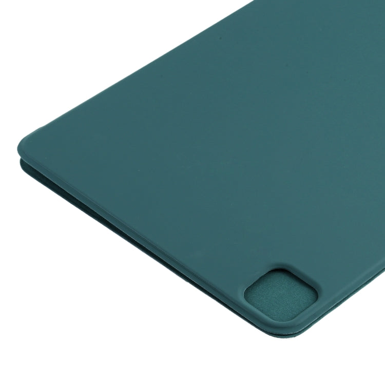 For iPad Pro 11 2025 / 2024 Double-sided Clip Non-buckle Magnetic PU Smart Tablet Case(Dark Green) by buy2fix