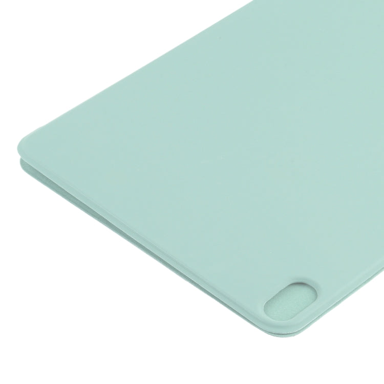 For iPad Air 11 2025 / 2024 Double-sided Clip Non-buckle Magnetic PU Smart Tablet Case(Light Green) by buy2fix