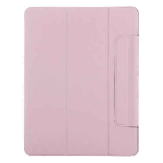 For iPad Pro 13 2025 / 2024 Double-sided Clip Fixed Buckle Magnetic PU Leather Smart Tablet Case(Rose Gold) by buy2fix