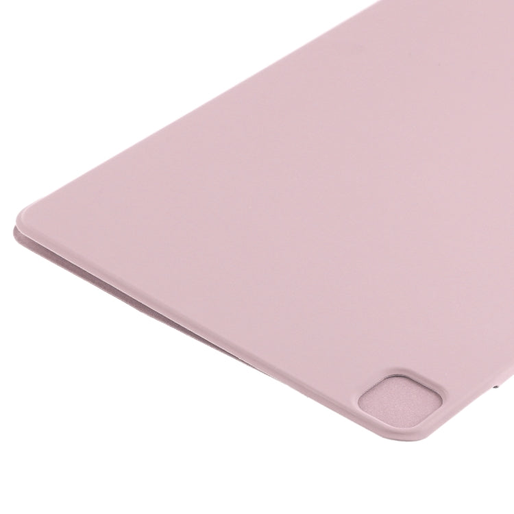 For iPad Pro 13 2025 / 2024 Double-sided Clip Fixed Buckle Magnetic PU Leather Smart Tablet Case(Rose Gold) by buy2fix
