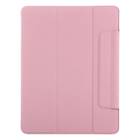 For iPad Pro 13 2025 / 2024 Double-sided Clip Fixed Buckle Magnetic PU Leather Smart Tablet Case(Light Pink) by buy2fix