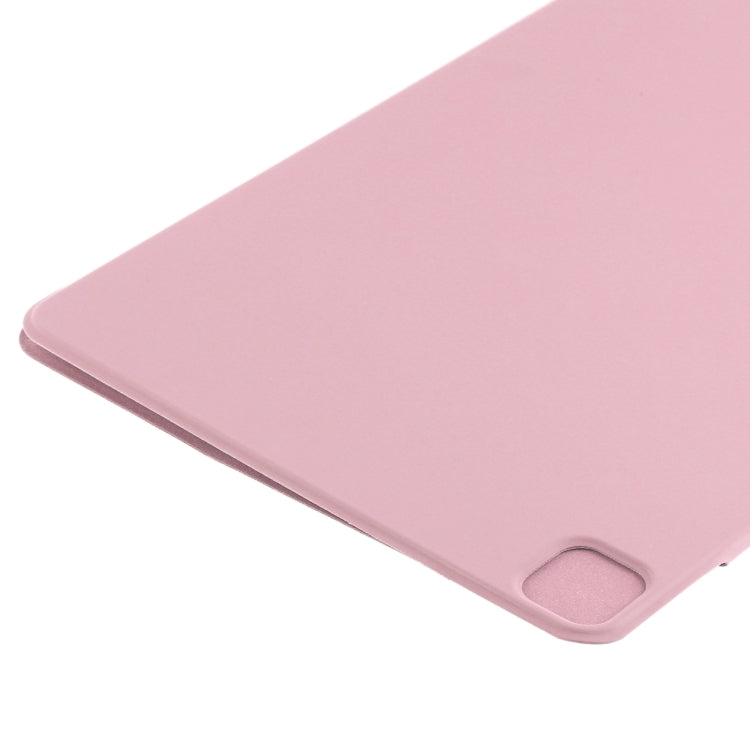 For iPad Pro 13 2025 / 2024 Double-sided Clip Fixed Buckle Magnetic PU Leather Smart Tablet Case(Light Pink) by buy2fix