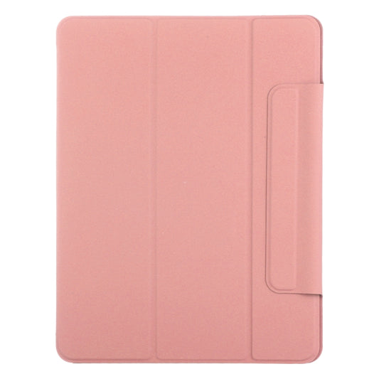 For iPad Pro 11 2025 / 2024 Double-sided Clip Fixed Buckle Magnetic PU Leather Smart Tablet Case(Pink) by buy2fix