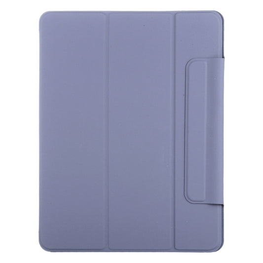 For iPad Air 13 2025 / 2024 Double-sided Clip Fixed Buckle Magnetic PU Leather Smart Tablet Case(Purple) by buy2fix
