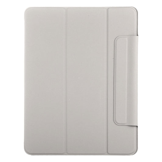 For iPad Air 13 2025 / 2024 Double-sided Clip Fixed Buckle Magnetic PU Leather Smart Tablet Case(Grey) by buy2fix
