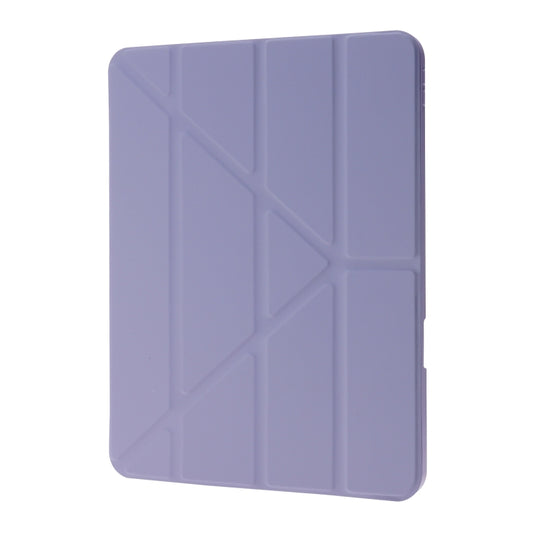 For iPad Air 11 2025 / 2024 Deformation Transparent Acrylic Leather Tablet Case(Lavender Grey) by buy2fix