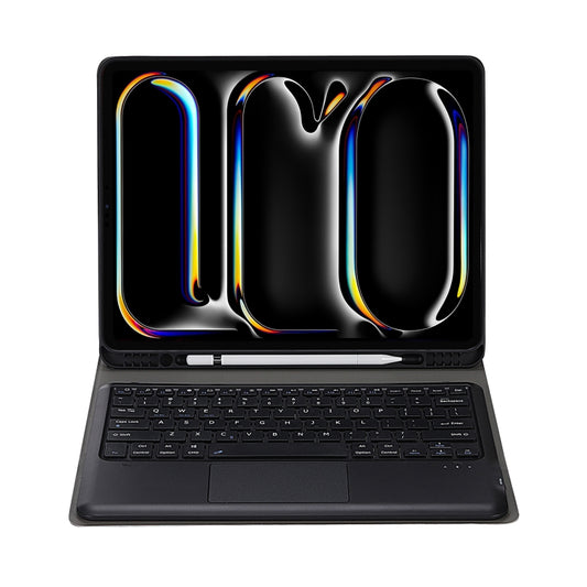 For iPad Pro 13 2024 A14B-A Detachable Ultra-Thin Bluetooth Touch Keyboard Leather Tablet Case with Pen Slot(Gold) by buy2fix