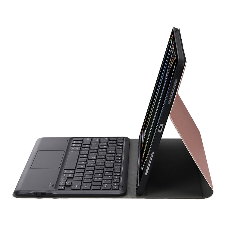 For iPad Pro 13 2024 A14B-A Detachable Ultra-Thin Bluetooth Touch Keyboard Leather Tablet Case with Pen Slot(Rose Gold) by buy2fix