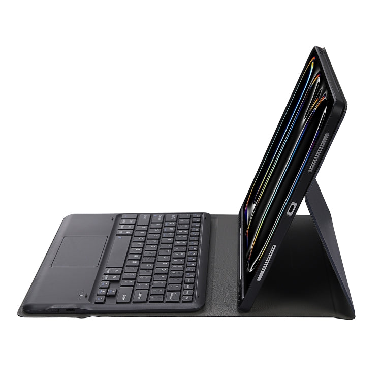 For iPad Pro 13 2024 A14B-A Detachable Ultra-Thin Bluetooth Touch Keyboard Leather Tablet Case with Pen Slot(Dark Blue) by buy2fix