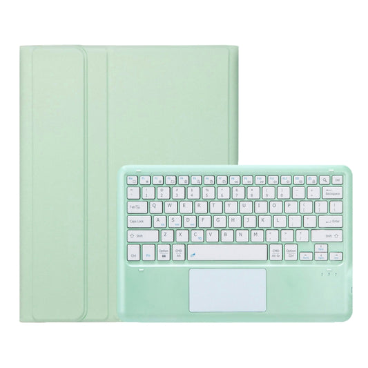 For iPad Pro 13 2024 A14B-A Detachable Ultra-Thin Bluetooth Touch Keyboard Leather Tablet Case with Pen Slot(Light Green) by buy2fix
