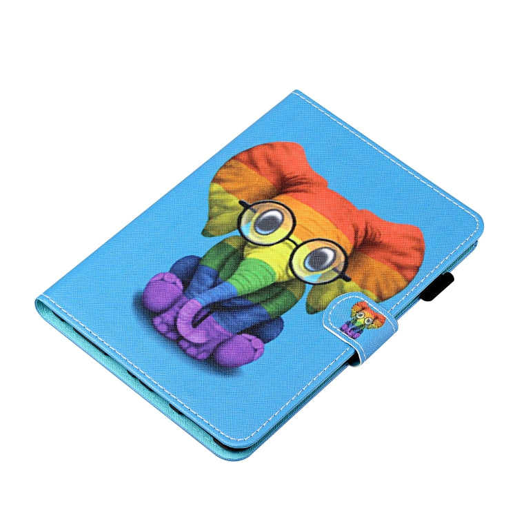 For iPad Pro 11 2025 / 2024 Coloured Drawing Stitching Smart Leather Tablet Case(Colorful Elephant) by buy2fix
