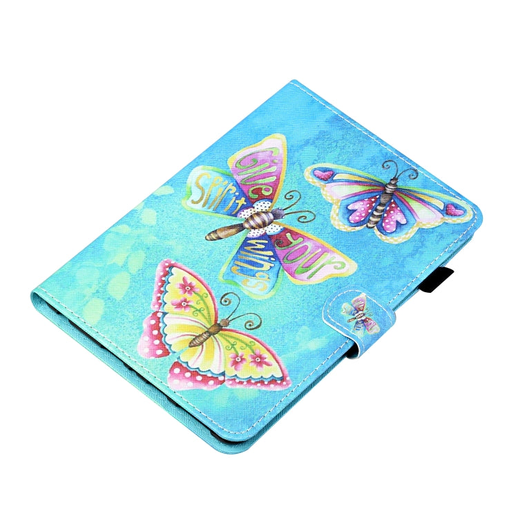 For iPad Pro 11 2025 / 2024 Coloured Drawing Stitching Smart Leather Tablet Case(Colorful Butterflies) by buy2fix