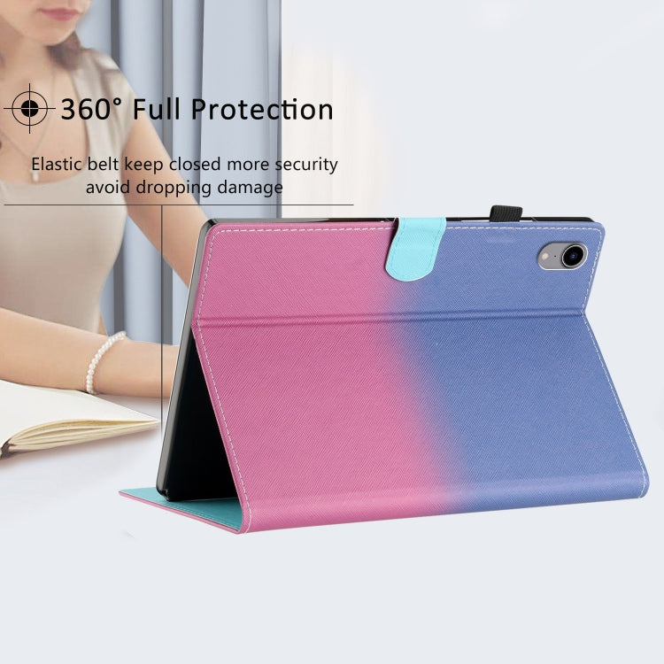 For iPad Pro 11 2025 / 2024 Stitching Gradient Smart Leather Tablet Case(Blue Rose) by buy2fix