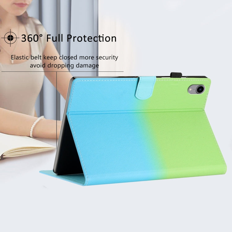 For iPad Pro 11 2025 / 2024 Stitching Gradient Smart Leather Tablet Case(Green Blue) by buy2fix