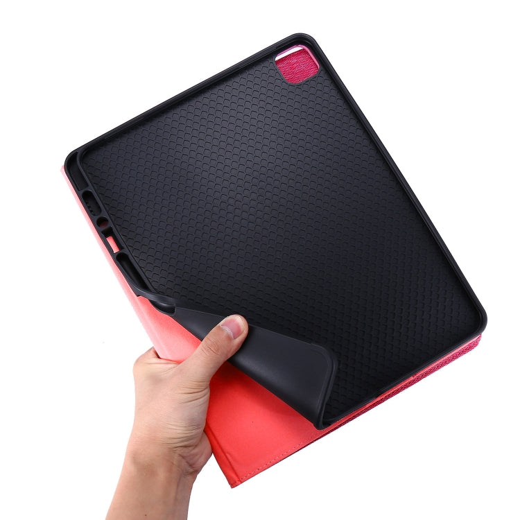 For iPad Air 13 2025 / 2024 Fabric Leather Tablet Case(Red) by buy2fix