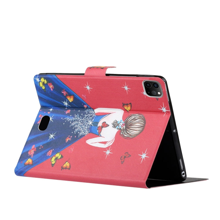 For iPad Pro 11 2025 / 2024 Voltage Coloured Drawing Smart Leather Tablet Case(Girl Back) by buy2fix