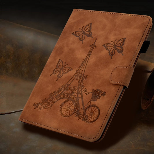 For iPad Pro 11 2025 / 2024 Tower Embossed Leather Smart Tablet Case(Brown) by buy2fix