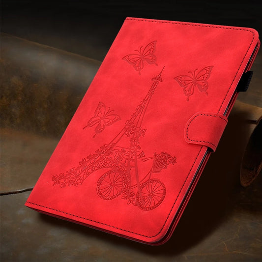 For iPad Pro 11 2025 / 2024 Tower Embossed Leather Smart Tablet Case(Red) by buy2fix