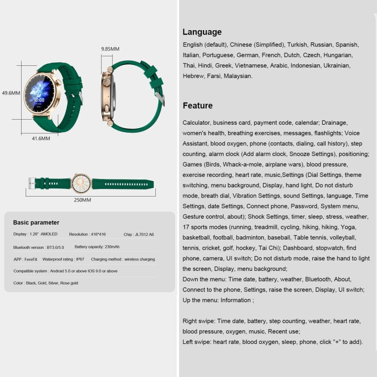 WS520 1.28 inch IP67 Sport Smart Watch, Support Bluetooth Call / Sleep / Blood Oxygen / Heart Rate / Blood Pressure Health Monitor(Gold+Orange) by buy2fix