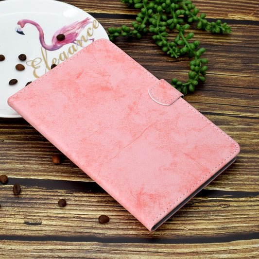 For iPad Pro 11 2025 / 2024 Marble Style Cloth Texture Smart Leather Tablet Case(Pink) by buy2fix