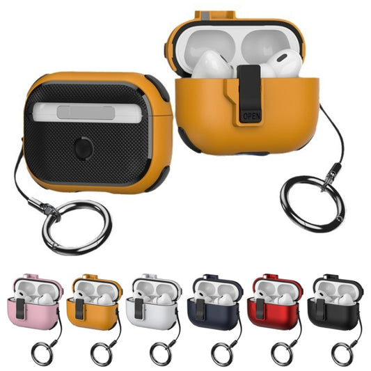 For AirPods Pro 2 Mechanical Switch Lock Bluetooth Earphone Protective Case(Blue) by buy2fix