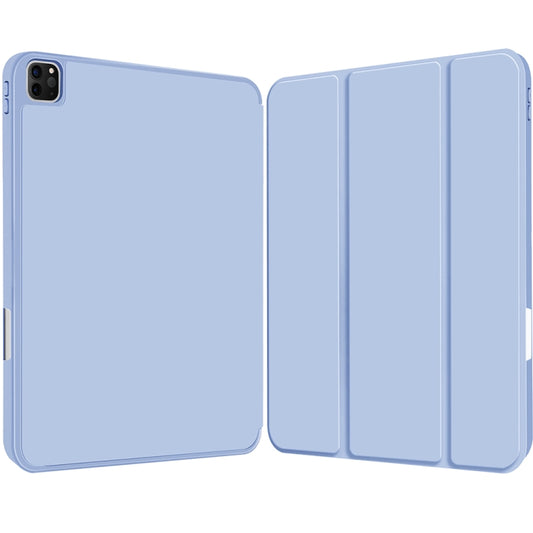 For iPad Pro 11 2022 / 2021 / 2020 3-fold TPU Smart Leather Tablet Case with Pen Slot(Ice Blue) - iPad Pro 11 (2022/2021) Cases by buy2fix | Online Shopping UK | buy2fix
