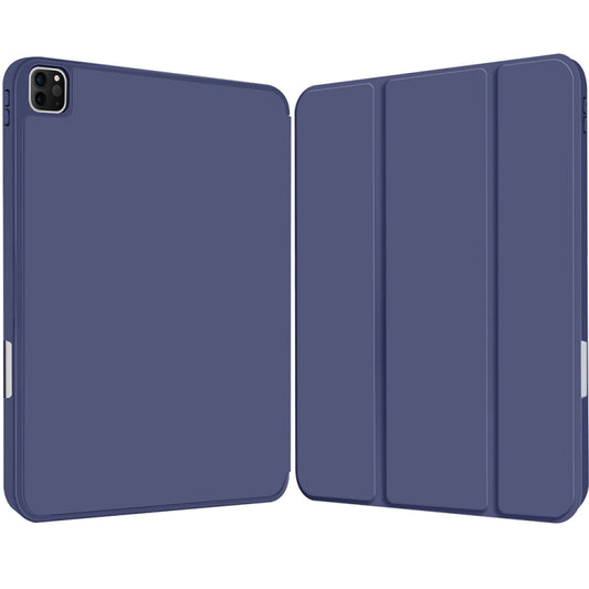 For iPad Pro 12.9 3-fold TPU Smart Leather Tablet Case with Pen Slot(Royal Blue) - iPad Pro 12.9 (2020) Cases by buy2fix | Online Shopping UK | buy2fix