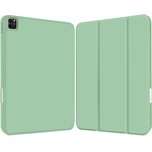 For iPad Pro 12.9 3-fold TPU Smart Leather Tablet Case with Pen Slot(Green) - iPad Pro 12.9 (2020) Cases by buy2fix | Online Shopping UK | buy2fix