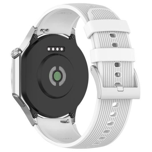 For OPPO Watch X2 Vertical Texture Silicone Watch Band(White) by buy2fix