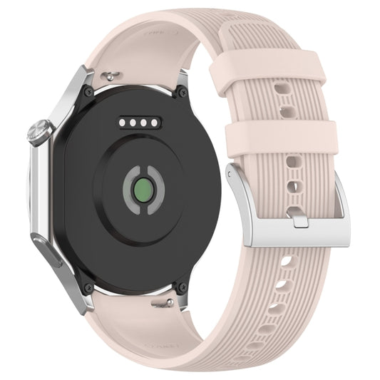 For OPPO Watch X2 Vertical Texture Silicone Watch Band(Pink) by buy2fix