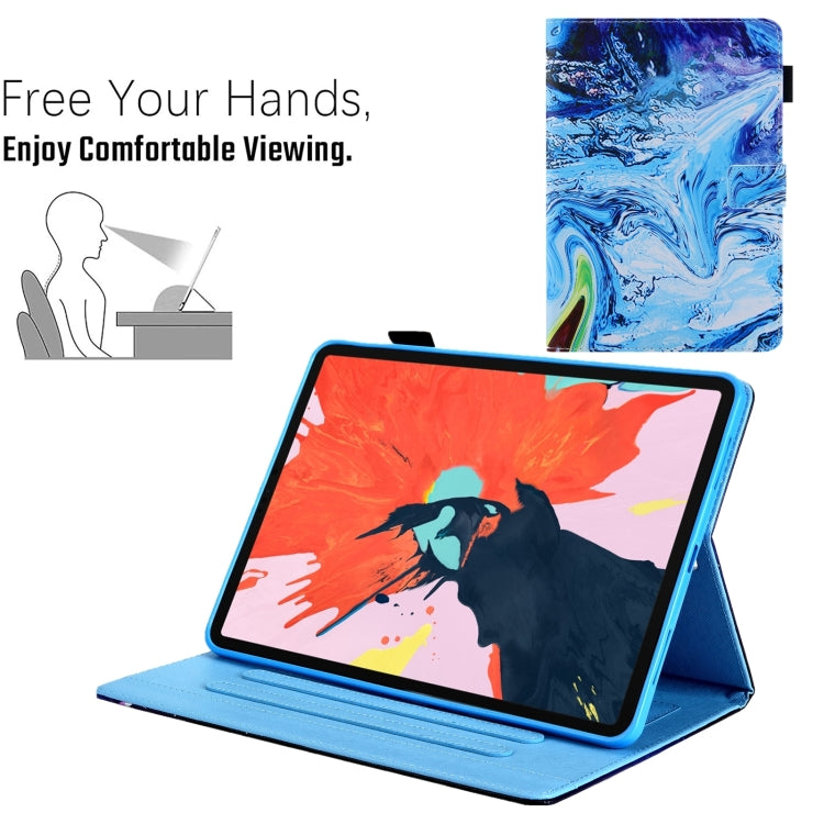 For iPad Pro 11 2025 / 2024 Colored Drawing Leather Smart Tablet Case(Blue Time) by buy2fix