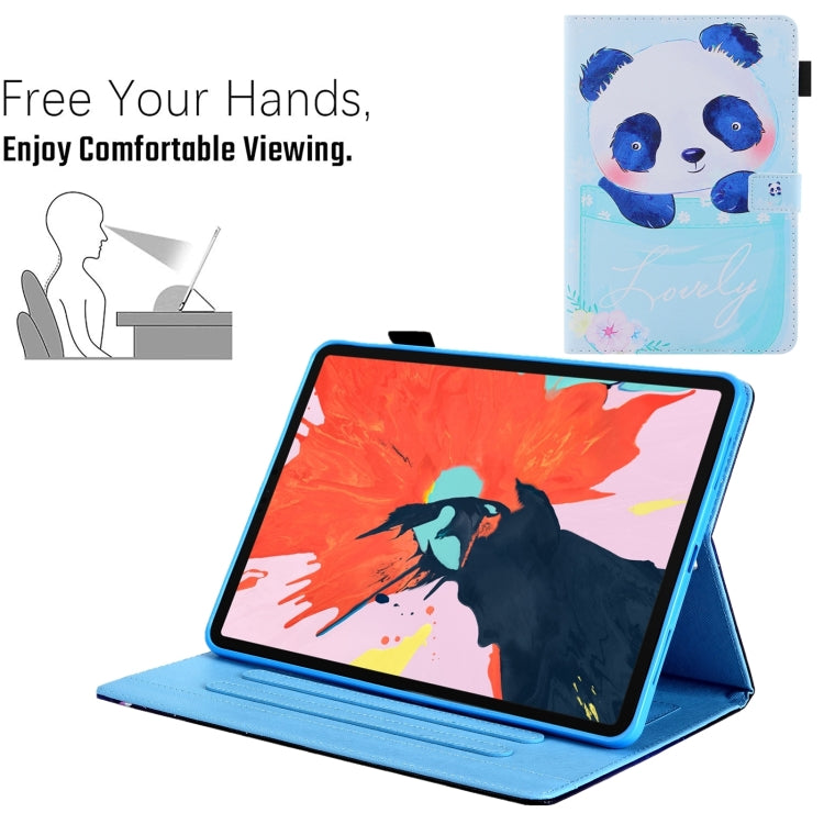 For iPad Pro 11 2025 / 2024 Colored Drawing Leather Smart Tablet Case(Cup Panda) by buy2fix
