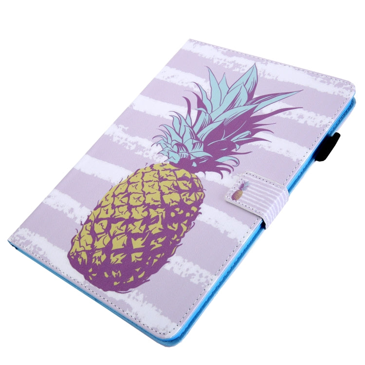 For iPad Pro 11 2025 / 2024 Colored Drawing Leather Smart Tablet Case(Gold Pineapple) by buy2fix