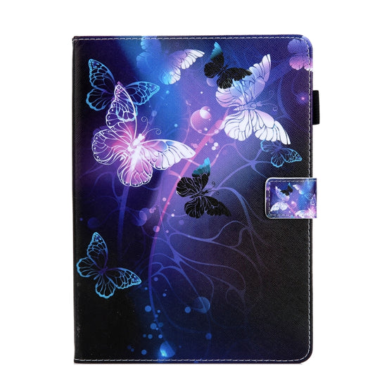 For iPad Pro 11 2025 / 2024 Colored Drawing Leather Smart Tablet Case(Purple Butterflies) by buy2fix