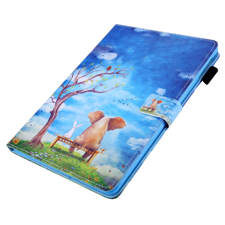 For iPad Pro 11 2025 / 2024 Colored Drawing Leather Smart Tablet Case(Elephant Rabbit) by buy2fix