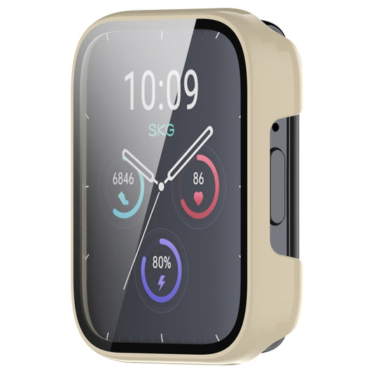 For SKG V9 Tempered Film Integrated PC Watch Protective Cover(Ivory White) by buy2fix