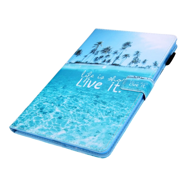 For iPad Pro 11 2025 / 2024 Colored Drawing Leather Smart Tablet Case(Beach) by buy2fix