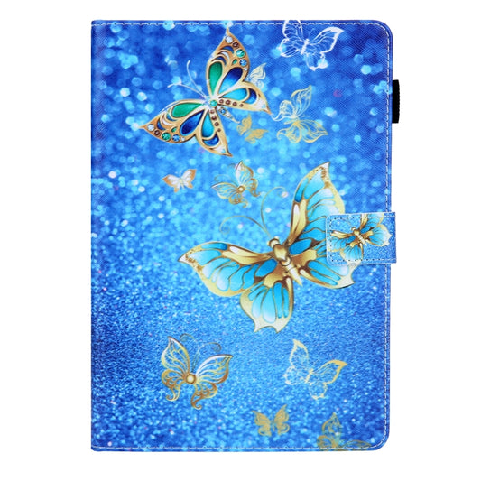 For iPad Pro 11 2025 / 2024 Colored Drawing Leather Smart Tablet Case(Golden Butterfly) by buy2fix
