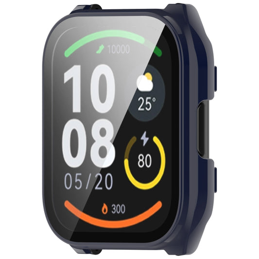 For Xiaomi HayLou Smart Watch 2 Pro PC + Tempered Film Integrated Watch Protective Case(Ink Blue) by buy2fix