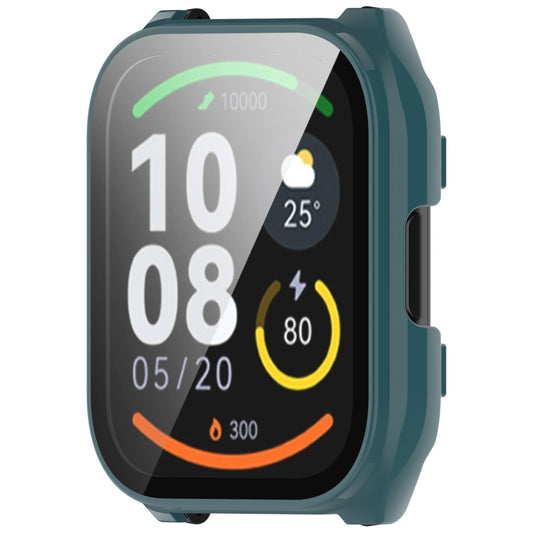 For Xiaomi HayLou Smart Watch 2 Pro PC + Tempered Film Integrated Watch Protective Case(Pine Green) by buy2fix