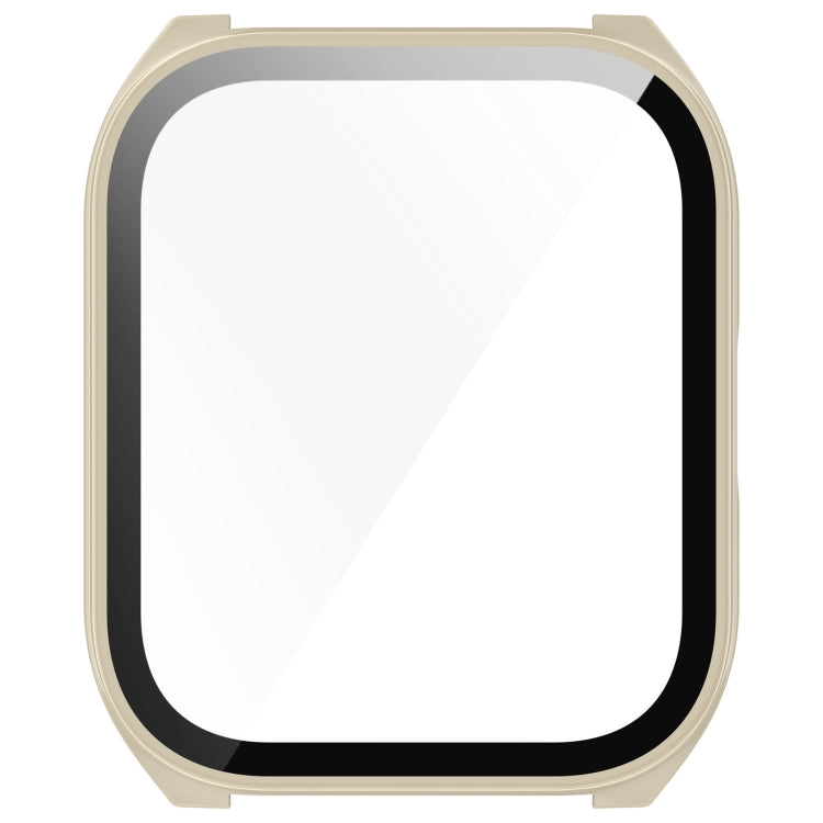 For Xiaomi HayLou Smart Watch 2 Pro PC + Tempered Film Integrated Watch Protective Case(Ivory White) by buy2fix