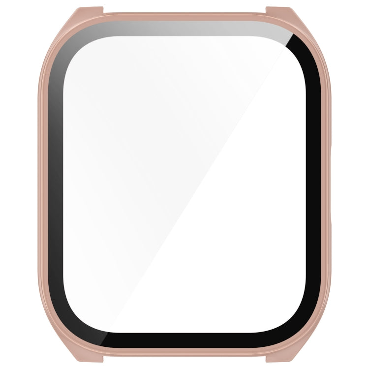 For Xiaomi HayLou Smart Watch 2 Pro PC + Tempered Film Integrated Watch Protective Case(Pink) by buy2fix