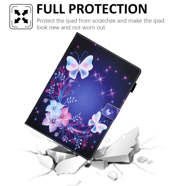For iPad Pro 11 2025 / 2024 Colored Drawing Leather Smart Tablet Case(Dual Colorful Butterflies) by buy2fix